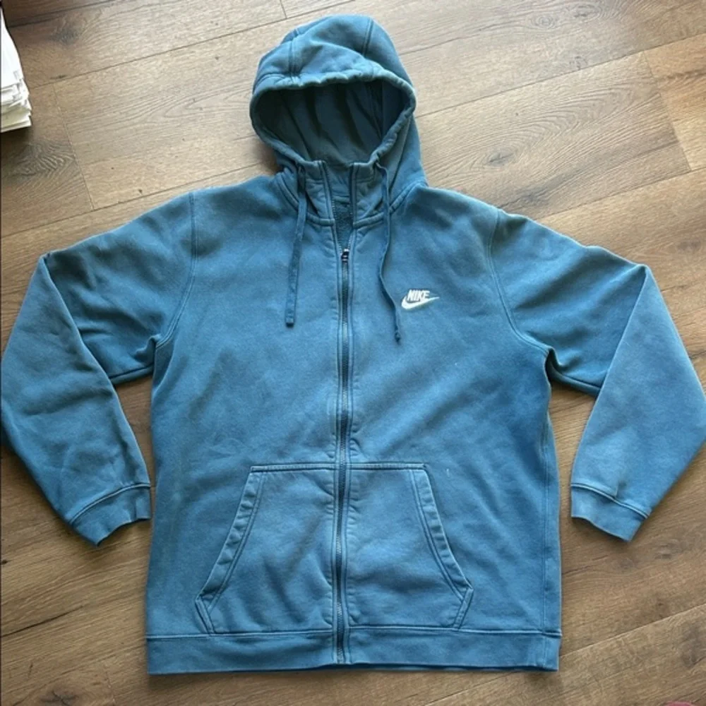 Nike Men's Teal Full-Zip Hoodie Sweatshirt ! Large